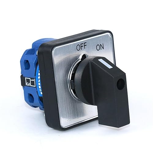 SZW26/LW26-20 20A 660V Off-ON One Pole Two Position 64X64 48X48 mm Panel Electric Rotary Universal Changeover Cam Switch(C02.1 Off ON 48X48mm) - Poueer