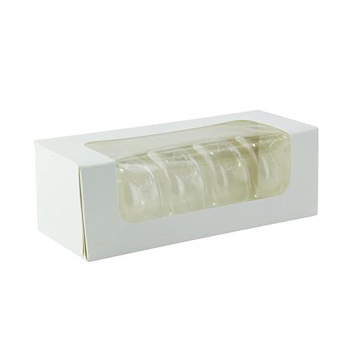 PacknWood 210CCLAIR - Rectangle Paper To Go Box - Windowed Box for Sandwich, Eclair, Macaron, & Hotdog - Recyclable Takeout Container Boxes - (Case of 250) (5.9' x 2.4' x 2’’) - Poueer