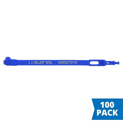 100 Pcs Plastic Truck Seals, Tamper Evident, Numbered Sequentially, Red, J. J. Keller & Associates, Inc. - Poueer