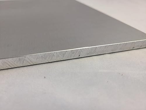 6061 Aluminum Plate, 3/8'' x 12'' x 24'' Long, Solid Stock, Machining, T651, Silver - Poueer