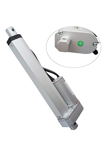 12V DC 6 inch 150mm Stroke Linear Actuator Heavy Duty 750N 165lbs Maximum Lift - Poueer