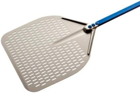 Professional Pizza Shovel Extra Light (Weight 0.7 kg), Long Handle 150 cm, Head Made of Neutral Anodised Aluminium - Linea Azzurra A-32RF - Poueer