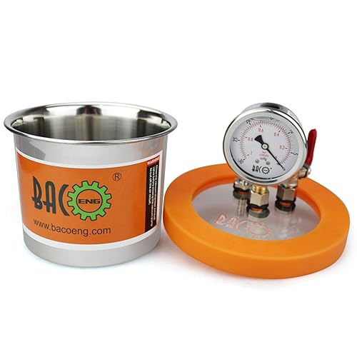 BACOENG 3 Gallon Resin Trap Vacuum Chamber, Stainless Steel Vacuum Degassing Chamber Kit (3 Gallon/1.2 QT/2 QT Available) - Poueer