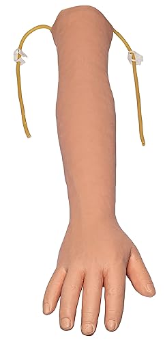 Apprentice Doctor Phlebotomy Practice Kit - Practice IV, Venipuncture, Blood Draws, Injections, & Phlebotomy Skills. (Arm with Practice Kit) - Poueer