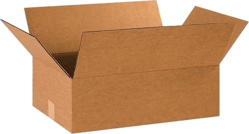 Partners Brand 18x12x6 Corrugated Cardboard Boxes, 18'L x 12'W x 6'H, Pack of 25 | Shipping, Packaging, Moving, Storage Box for Business, Strong Wholesale Bulk Boxes 18x12x6 18126 - Poueer