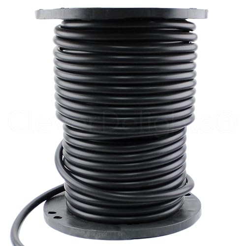 CleverDelights Solid Rubber Cord - 3/4' Diameter - 10 Feet - Buna 70 Durometer - Black - 0.75' Round - Poueer