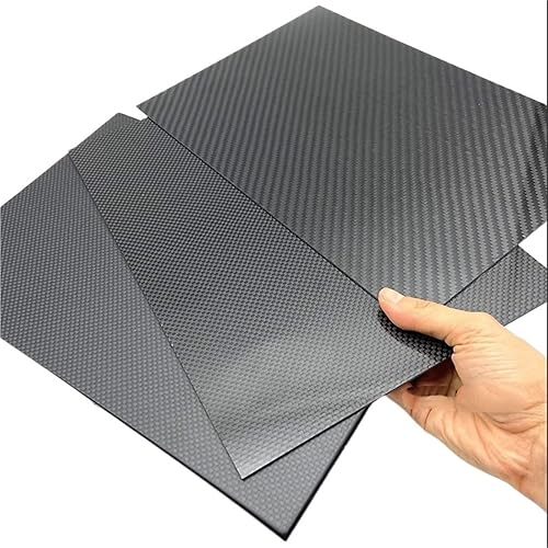 245x395mm Full 3K Carbon Fiber Sheet Plate High Strength Carbon Board Panel Thickness 0.5mm 1mm 1.5mm 2mm 2.5mm 3mm 4mm 5mm 3k Carbon Fiber(245x395x3.0 Matte Tw) - Poueer
