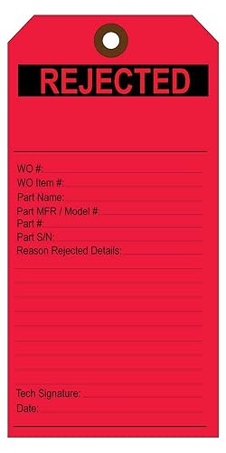 Federal Aviation Administration FAA Inspection Tags - Pack of 100 (Yellow Serviceable Cards) - Poueer