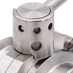 DERNORD 2 Pack 1.5 Inch Tri Clamp Sanitary Butterfly Valve with Pull Handle Stainless Steel 304 Tri Clamp Clover (1.5' Tube OD) - Poueer