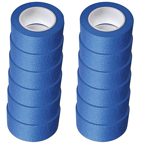 12 Rolls Painters Tape 1.88 inch Bulk Painter Tape Blue Wide Roll, Blue Masking Tape, 1.88 Inches x 60 Yards for General Purpose Wall Painting, Home Improvement - Poueer