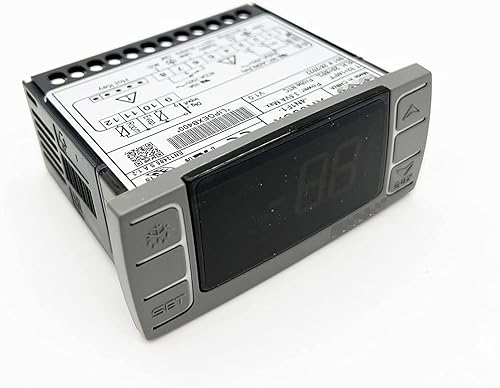 Temperature Controller Black Panel with 2pcs Temperature Sensors Probes & Brackets Compatible with XR06CX-4N1F1 - Poueer