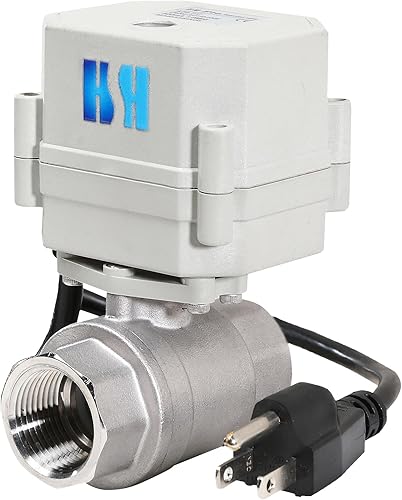 3/4' DN20 110-230VAC Normally Closed CF8/Stainless Steel 304 Motorized Electrical Ball Valve With U.S. Plug - Poueer