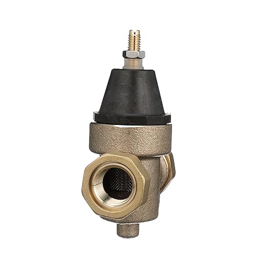 Watts LFN45B Series 3/4' Lead-Free Cast Copper Silicon Alloy Water Pressure Reducing Valve, Double Union Solder Inlet and Outlet, Elastomer Disc, Adjustable Pressure 25 to 75 psi, Maximum 400 psi - Poueer