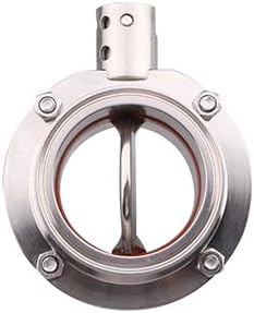 DERNORD 2 Pack 1.5 Inch Tri Clamp Sanitary Butterfly Valve with Pull Handle Stainless Steel 304 Tri Clamp Clover (1.5' Tube OD) - Poueer