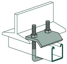 Haydon Beam Clamp for Up to 4-7/8' Tall Unistrut – Hot Dip Galvanized (pkg of 10) - Poueer