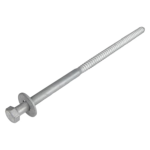 1/2 x 6 (25 Pack) Lag Screw Kit, 25 Screws and 25 washers, Hot Dip Galvanized, Meets ASME B18.2.1 Industrial/Commercial Grade by Makers Bolt - Poueer