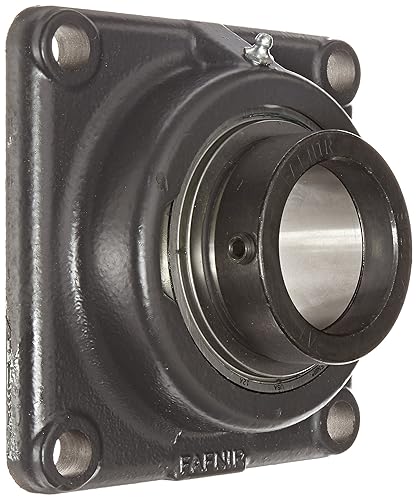 Timken RCJ2 7/16 Flange Unit, 4 Bolt Holes, Industrial-Duty, Relubricatable, Non-Expansion, Cast Iron, Eccentric Locking Collar, Inch, 2-7/16' Bore Diameter - Poueer