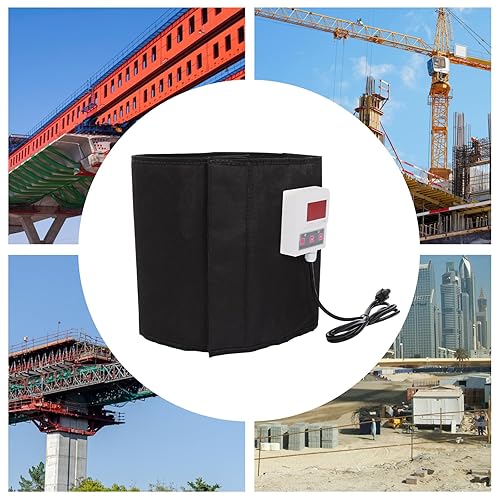 5 Gallon Honey Bucket Heater, 110v 400w Honey Bucket Blanket Pail Heater with Temperature Control 68-230℉, Adjustable Honey Electric Bee Blanket with Fixed Thermostat - Poueer