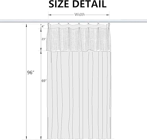 Flame Retardant Hospital Curtain Room Divider Cubicle Curtain Divider Privacy Medical Curtain for Hospital, Medical Clinic, Lab,School(1 Panel, W15xL8FT,Beige) - Poueer