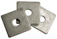 5/8' Square Plate Washer Hot Dip Galvanized (HDG) (Quantity: 80 pcs) - OD: 3' inch, Thickness: 0.250 inch - Poueer