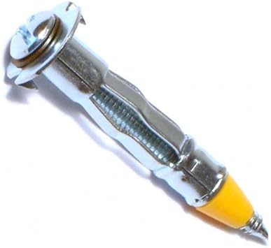 Topzone Heavy Duty 1/8' inch 20mm Zinc Plated Steel Hollow Drive Wall Anchor w/ Screws (200) - Poueer