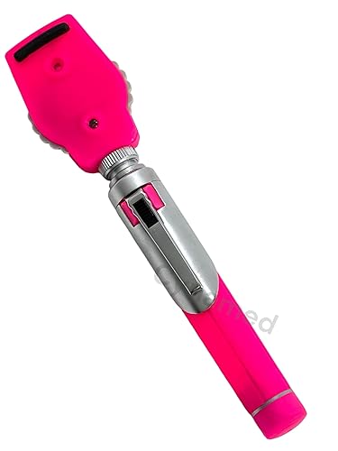Premium Double Handle Otoscope Set -Otoscope/Great for School -Cynamed (PINK) - Poueer