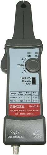 AideTek Pintek Current Probes 100 AMP AC/DC Current Probes 100Khz 10mV/A 100mV/A 3.5n vs Tektronix PA622 - Poueer