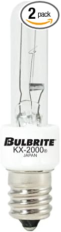 Bulbrite 473060-2PK - 60W - T3 - Candelabra Base - 120V - 2700K - 3,000Hrs - Dimmable - Clear - Krypton/Xenon Bulbs - Poueer