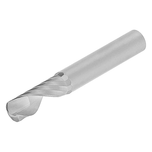 Micro 100 SFA-187-45 Square End Mill - Upcut, 3/16' Cutter Dia, 5/8' LOC, 1 Fl, 1/4' Shank Dia, 2' OAL, Uncoated - Poueer
