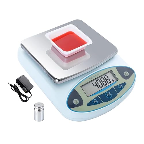 FOUR E'S SCIENTIFIC Lab Scale 5000gx0.01g High Precision Digital Laboratory Analytical Balance Scale 0.01g Accuracy Sensitive Science Scale Jewelry/Kitchen Scale - Poueer