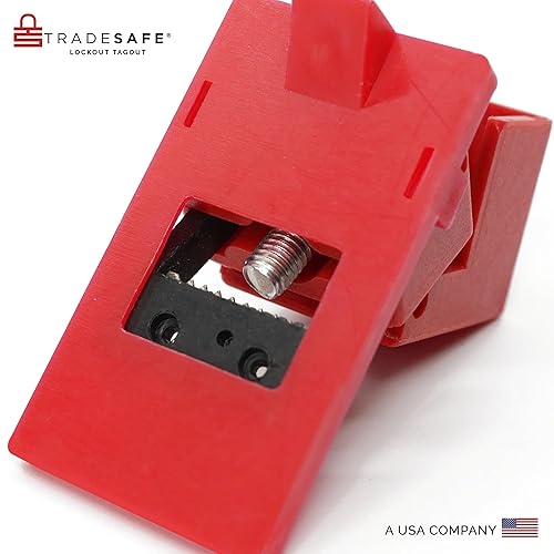 TRADESAFE Circuit Breaker Lockout Device, 10 Pack, 120/277 Volt, Clamp-on Single Pole Breaker Lock Out Device, OSHA Compliant, Premium Grade, Medium - Poueer