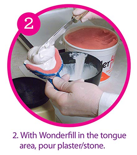 Dental Creations Wonderfill Tongue and Void Filler – Pre-Mixed Dental Model Tongue Filler – Model Putty - 1.13 kg Tub - Poueer