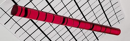 3/4' Diameter x 36' Long RED Clear Translucent Extruded Acrylic Plexiglass Rod - Approx. 19mm - Poueer