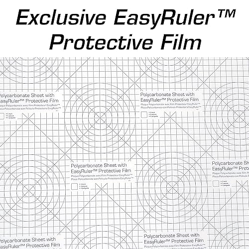 Polycarbonate Clear Plastic Sheet 48' X 96' X 0.030' (1/32', 4x8 ft), EasyRuler Film, Shatter Resistant, Easy to Cut, Bend, Mold Than Plexiglass. Window Panel, Industrial, Hobby, Home, DIY, Crafts - Poueer
