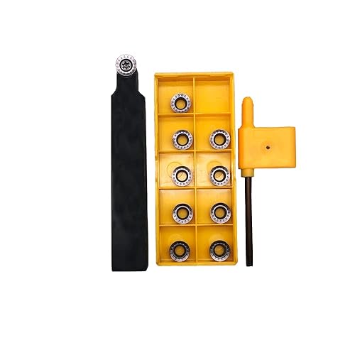 10pcs RPMT10T3 Indexable Carbide Inserts Milling Cutter with 1/2',5/8',' SRDPN Indexable Tool Holder Metal Lathe Cutting Tools (SRDPN1212H10+SRDPN1616H10+RPMT10T3) - Poueer
