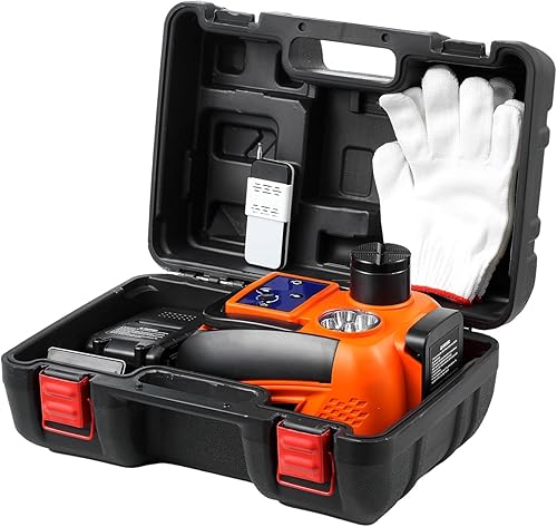 VEVOR Electric Car Jack 5 Tons Car Jack, Convenient Wireless Control Hydraulic Electric Floor Jack, LED Light Hydraulic Repair Tool, 135-360mm Lifting Range for SUV MPV Sedan Truck Repair - Poueer