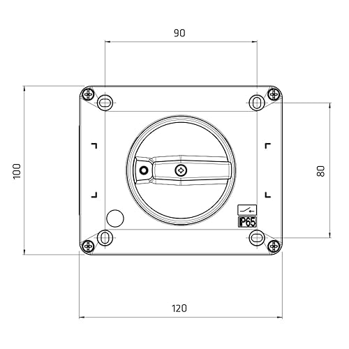 ASI SQ032003BC10 Enclosed Rotary Disconnect Switch, Yellow/Red - Poueer