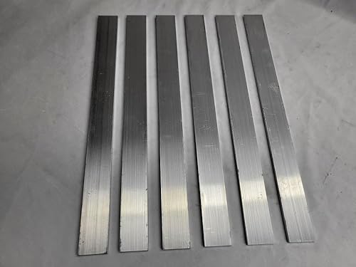 6061 Aluminum Flat Bar, 1/4' x 1-1/2' x 17' long, Solid Stock, Plate, 6 pack - Poueer