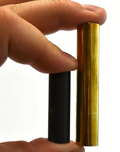 EISCO 48pc Cylindrical Bars Density Super Set - Includes 4 Sets Brass, Aluminum, PVC & Polypropylene Various Lengths Each a Wooden Storage Block Study Mass- Eisco Labs - Poueer