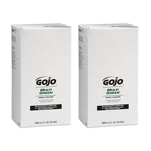GOJO MULTI GREEN Hand Cleaner, Natural Citrus Solvent, 2000 mL, USDA Certified Biobased Product Hand Cleaner with Natural Pumice Refill PRO TDX Push Style Dispenser (Pack of 4) - 7265-04 - Poueer