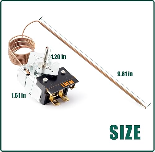 YUXIVCNE Upgraded SA-465-36 Electric Griddle Thermostat Control SA-100-450 Compatible With Star Max Griddle 2T-Z5958 MFG 2T-Z5958 MFG Z5958 Thermostat Replacement for AllPoints 46-1368, Temp 100-450F - Poueer
