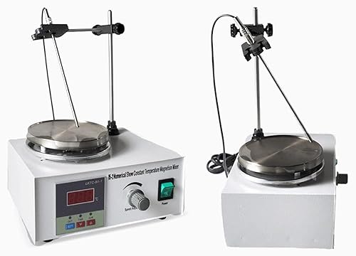 Magnetic Stirrer, Magnetic Stirrer Hot Plate, 110V 200W Magnetic Mixer, with Magnetic Stir Bar, Digital Display, Max. 2000RPM Speed Variable Control, Max. 1000ml Capacity - Poueer