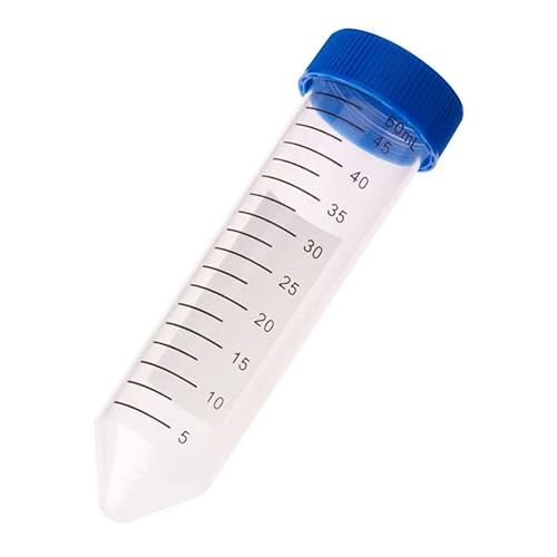 CELLTREAT 230421B 50 mL Centrifuge Tube, Blue Cap - Bag, Sterile, Polypropylene (Pack of 500) - Poueer