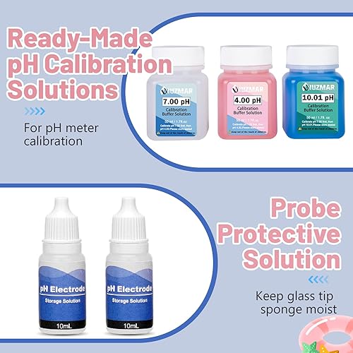 Continuous Monitor for Hydroponic and pH Calibration Solution pH7.00/4.00/10.01 - Poueer