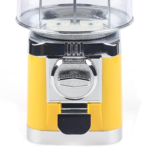 25-Cent Candy Vending Machine with Alloy Shell, PC Transparent Panel, 600 Coin Capacity, Flat Candy Dispenser for Malls, Game Halls, Shops,Blue/Yellow (Blue) - Poueer