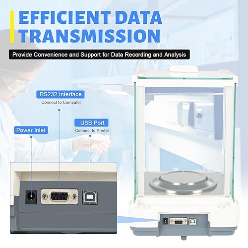 Lab Analytical Balance 120 x 0.0001g, Electronic Analytical Balance Lab Digital Precision Scale 0.001g Accuracy Precision Precision Balance Digital Scale Jewelry Scale - Poueer