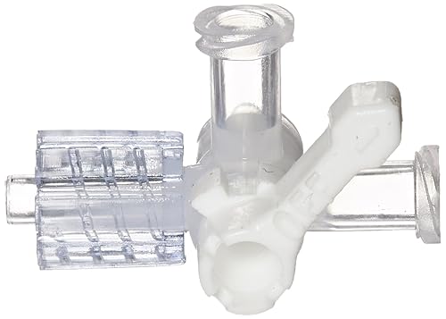 Kimble Nylon Three-Way Stopcock with Luer-Lock Fittings and Nylon Plug (Pack of 10) - Poueer