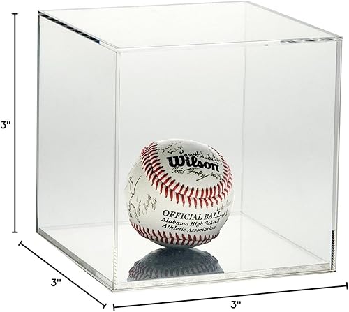 Source One Premium Clear Acrylic Display Case, Available with Additional Base (12 Inch Cube, No Base) - Poueer