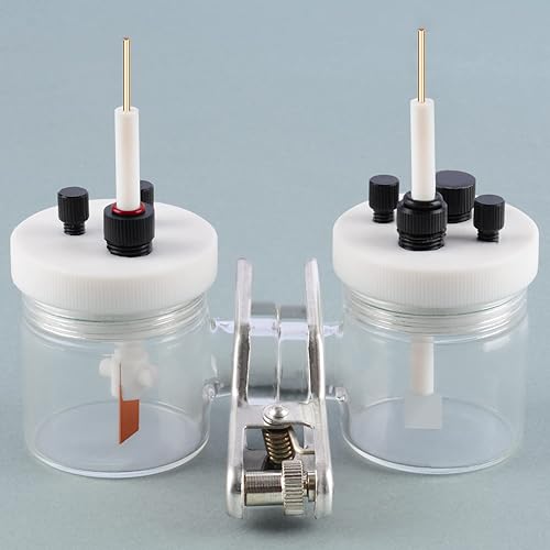 stonylab PTFE Platinum Electrode Holder, Multi-Purpose Replaceable Electrode Holder Clip with 10 * 10 mm Platinum Sheet and PTFE Body - Poueer