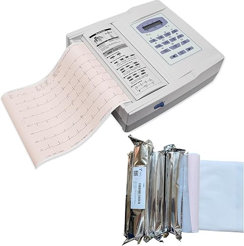 5 Rolls Premium ECG Paper for BioNet ECG Cardiocare 2000 and Cardiotouch 3000, Cardio7, and Cardio7-S EKG Chart Paper 215 mm X 25 meter by LongTeco - Poueer